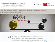 Tablet Screenshot of friedmaninvestmentgroup.com